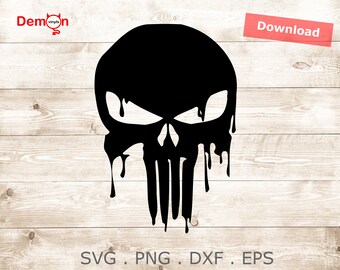 punisher skull svg etsy