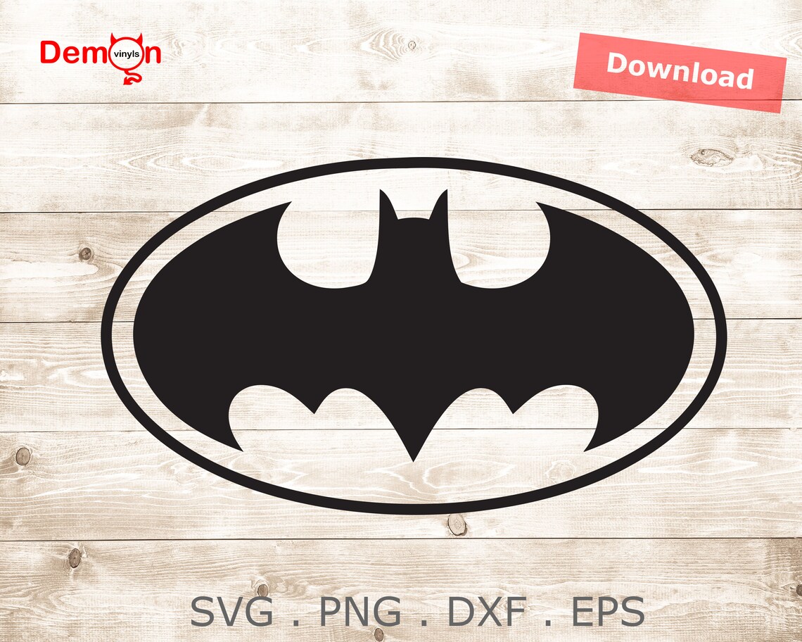 Batman Logo Cut File For Silhouette Cricut Cameo SVG png DXF Etsy