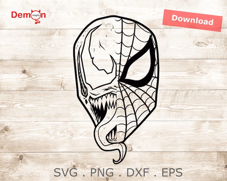 Spiderman Venom Logo Cut File For Silhouette Cricut Cameo | Etsy