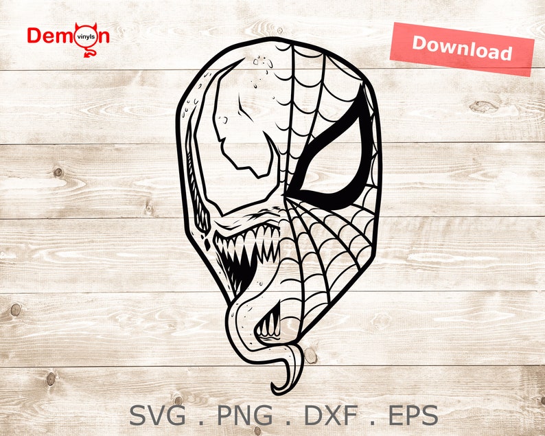 Spiderman Venom Logo Cut File For Silhouette Cricut Cameo | Etsy