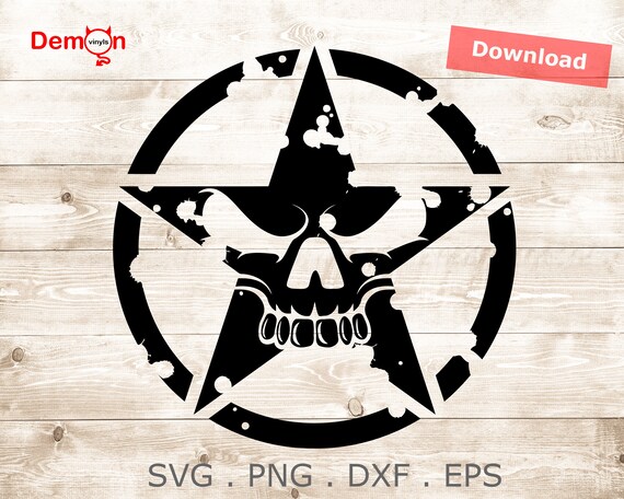 Download Punisher Skull Star Military Usmc Grunge Svg Eps Png Dxf Etsy