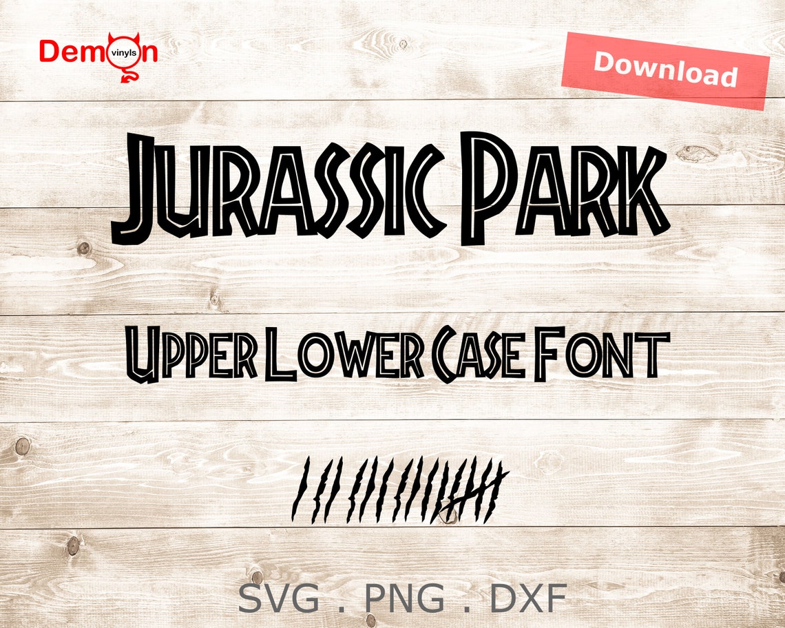 jurassic park font svg png dxf alphabet clipart for cricut etsy