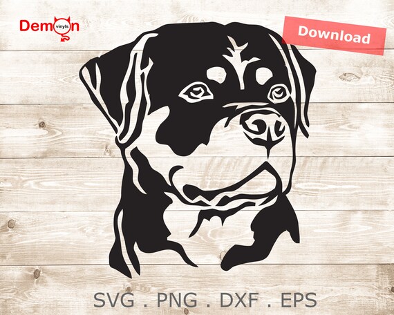 Download Rottweiler Dog Silhouette SVG eps png dxf Instant Download | Etsy