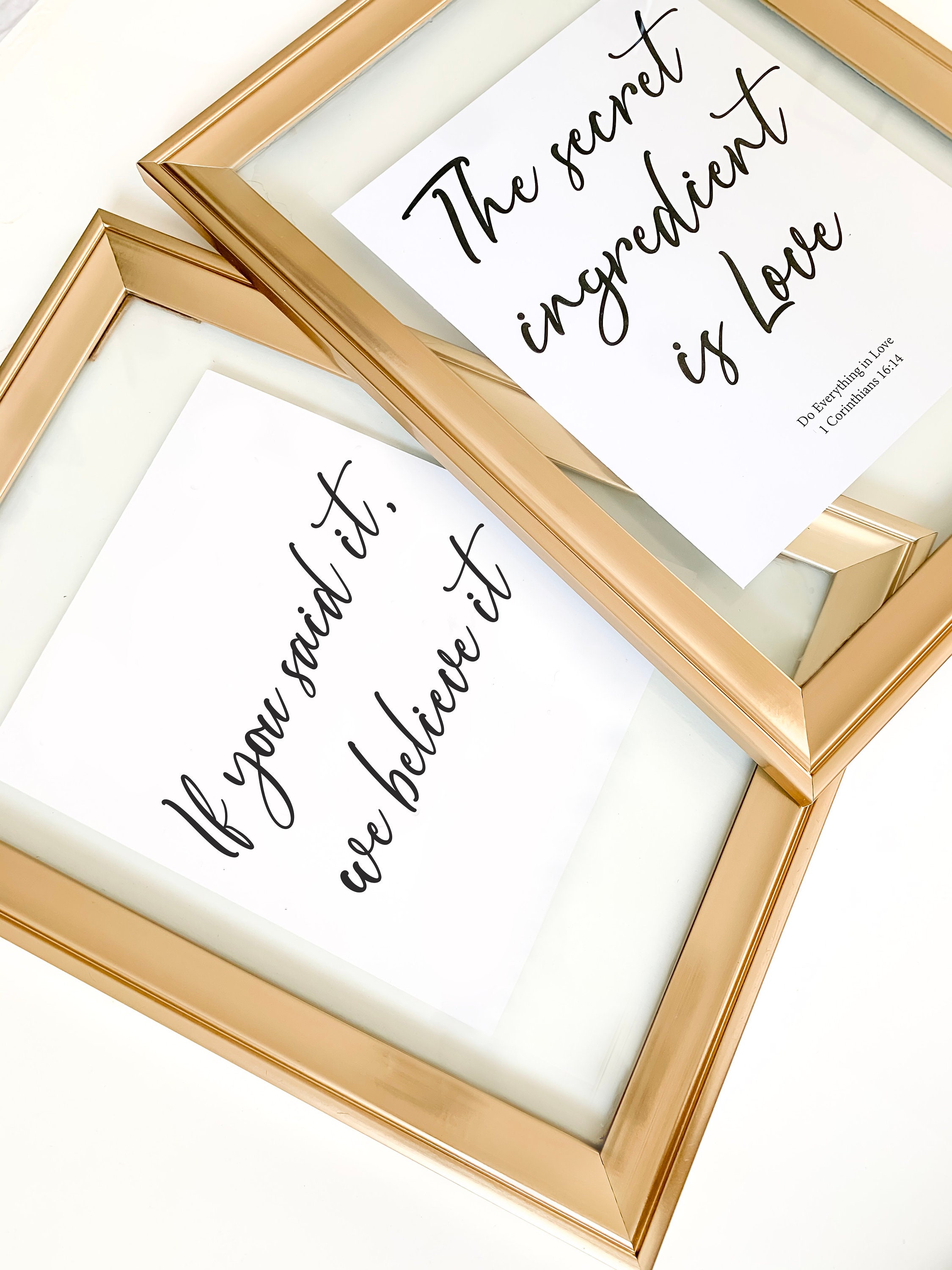 Personalised Floating Frame, Encouraging Print, Wall Art, Floating