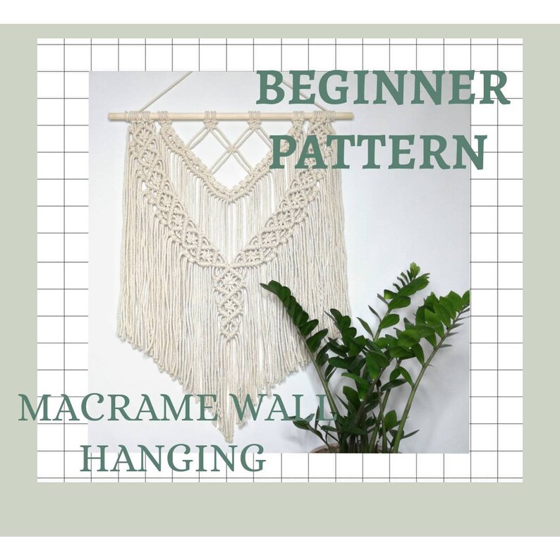 Macrame WALL HANGING pattern for beginners PDF macrame Etsy