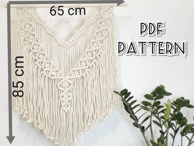 Macrame WALL HANGING pattern for beginners PDF macrame Etsy