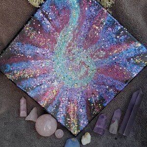 Supernova Spiral ,canvas art, outer space painting, unique home decor, cosmos painting, acrylic painting, handmade art, space art