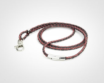 Braided Leather Necklace/Lanyard