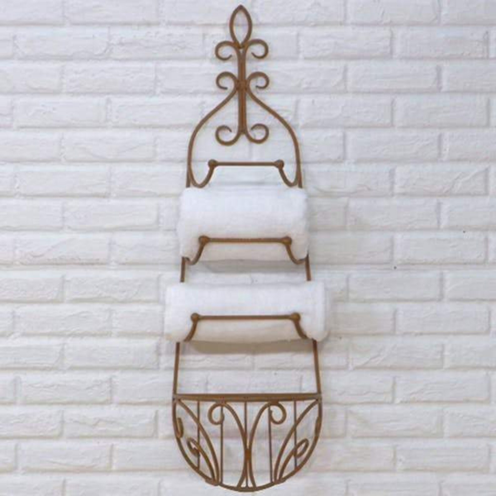 Hanging Towel Rack With Basket Etsy