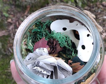 Books & Bones Terrariums, Oddities and Curiosities Gifts for Samhain, Witchy Altar Decor