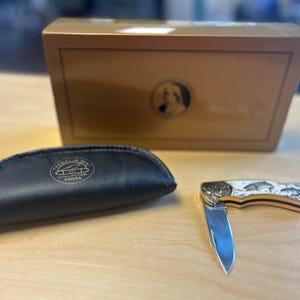 Franklin Mint Pocket Knife With Lake Trout