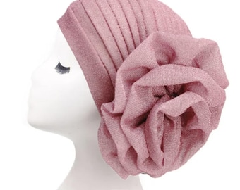 Kopfbedeckung Kopfwickel Big Rose Flower Bonnet Afrikanische Turban Caps Party Kopfbedeckung.