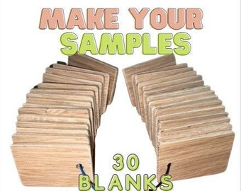 Real Wood Blank Stain Sample Set for Contractors or Home Designers