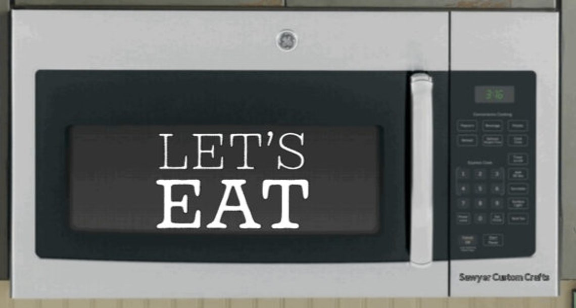 Microwave Decal Microwave Oven Kitchen Decal Vinyl Decal Etsy