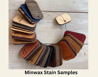 Minwax Wood Stain Samples – 30 Color Real Wood Chart
