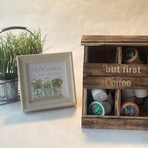 Coffee Pod cups Holder, Coffee Storage, Coffee Station, Monogrammed, Coffee Pod Holder