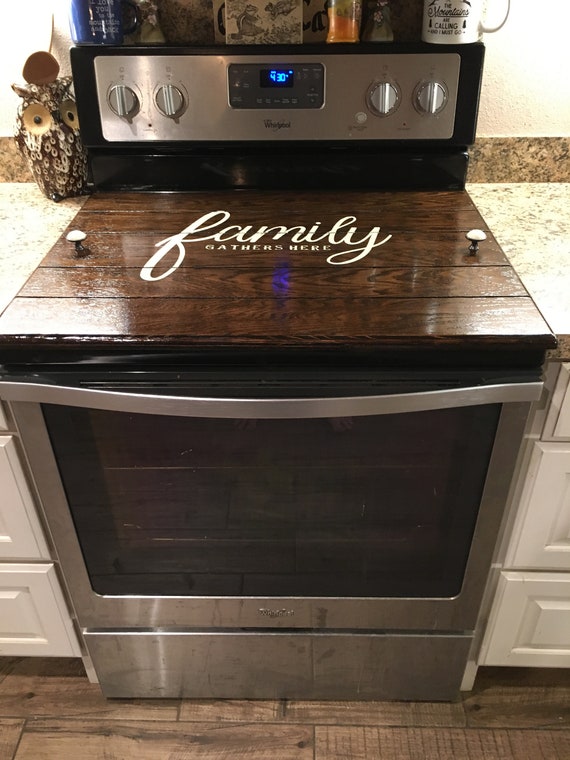 Stove Top Cover/distressed Serving Tray/stovetop Cover/wooden Stove Cover/custom  Stove Cover/kitchen Decor/farmhouse Tray/ 