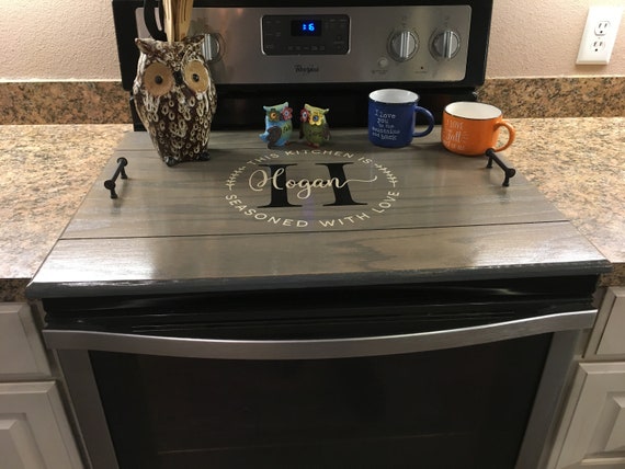 Wood Stove Top Cover for Gas Stove. Alder Noodle Board. Electric Stove Cover.  Glass Cooktop Burner Cover. Personalized Father's Day Gift 