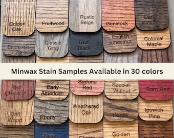 Wood Stain Samples: Oak, Maple, Alder Swatches