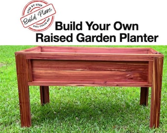 Cedar Raised Planter Box Build Plans: Elevated Garden Bed (PDF Plan)