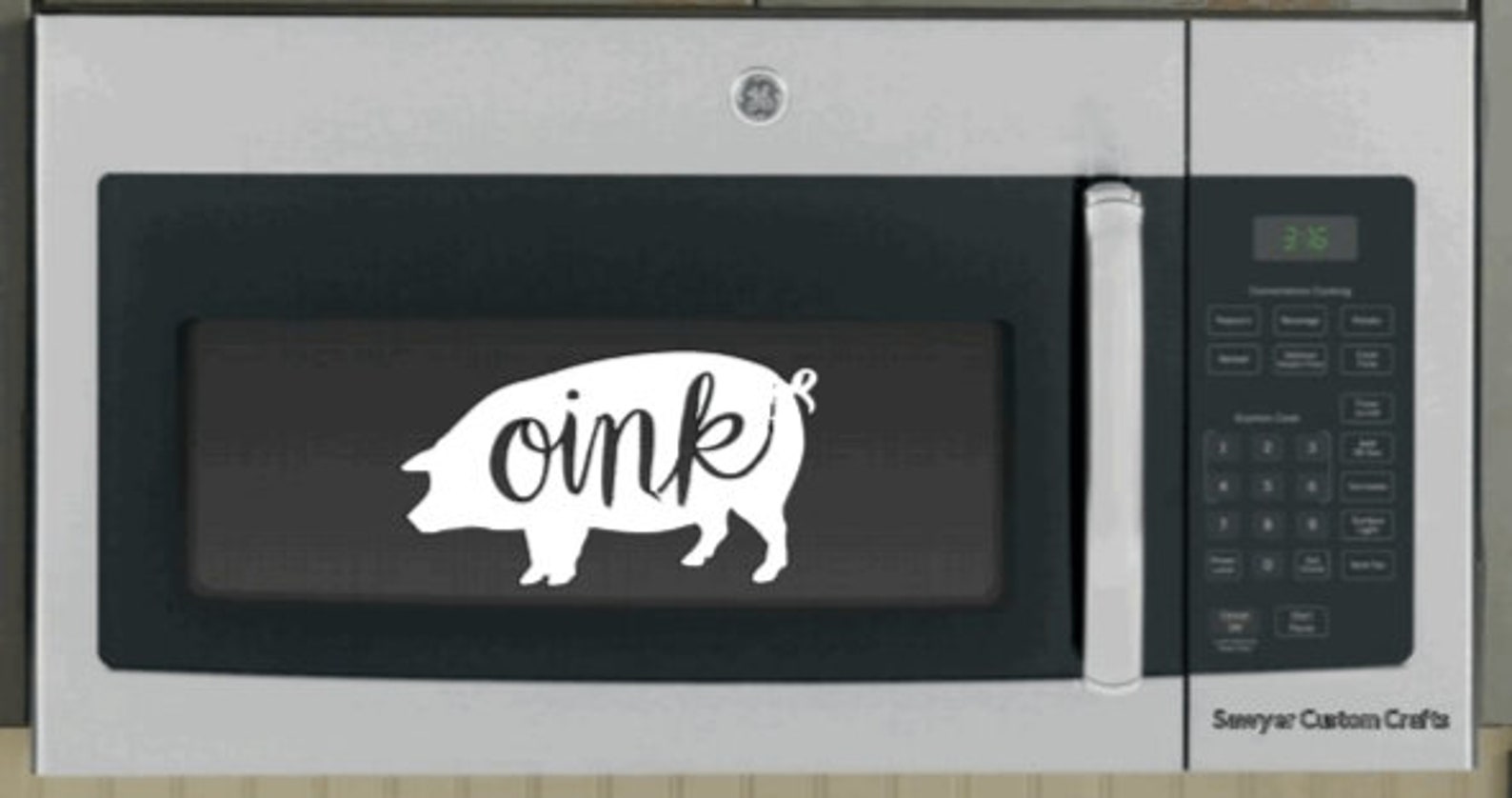 Microwave Decal Microwave Oven Kitchen Decal Vinyl Decal Etsy