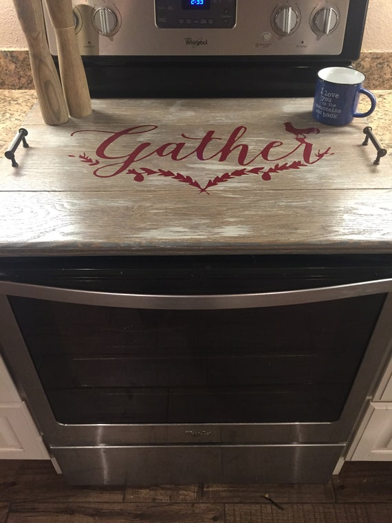 Custom Wood Stove Top Cover Oven Cover Walnut Noodle Board Personalized  Serving Board 