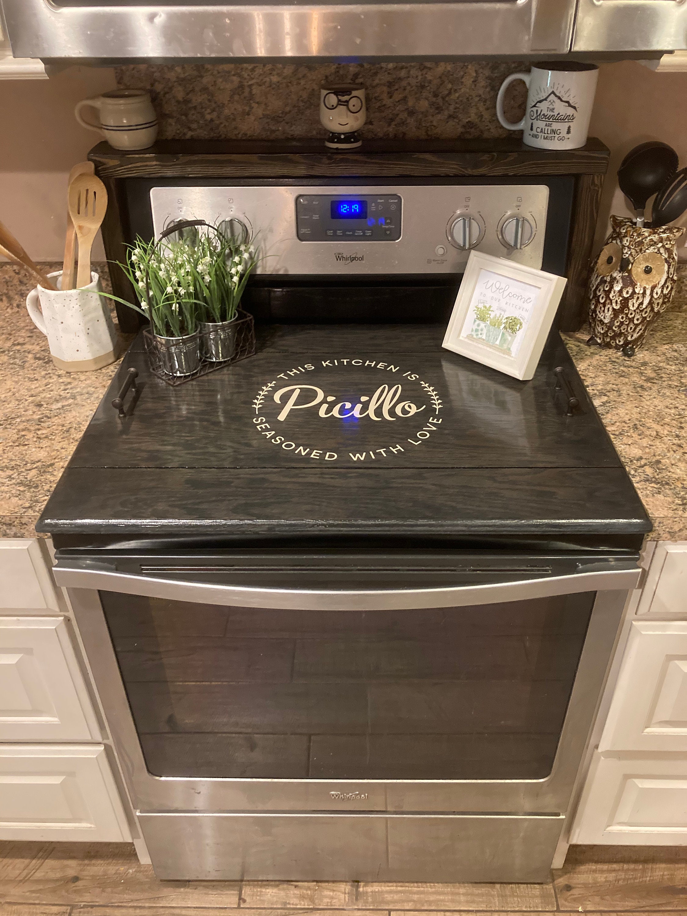Electrice Stove top Cover Board, Personalized Stovetop Cover, Perfect for  Chirstmas Gift. Stovetop Cover Wooden Stove Cover, Custom Stove Cover/Kitchen  Decor Farmhouse Tray - Yahoo Shopping