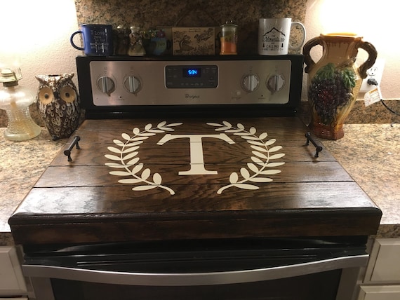 Stovetop Cover/ Noodle Board, Monogram Stove Top Cover,initial 
