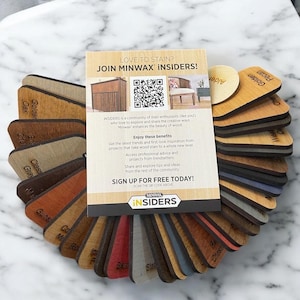 30 Real Wood Stain Samples – Minwax Color Swatch Set for Contractors, Designers & DIY Projects