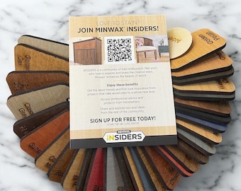 30 Real Wood Stain Samples – Minwax Color Swatch Set for Contractors, Designers & DIY Projects