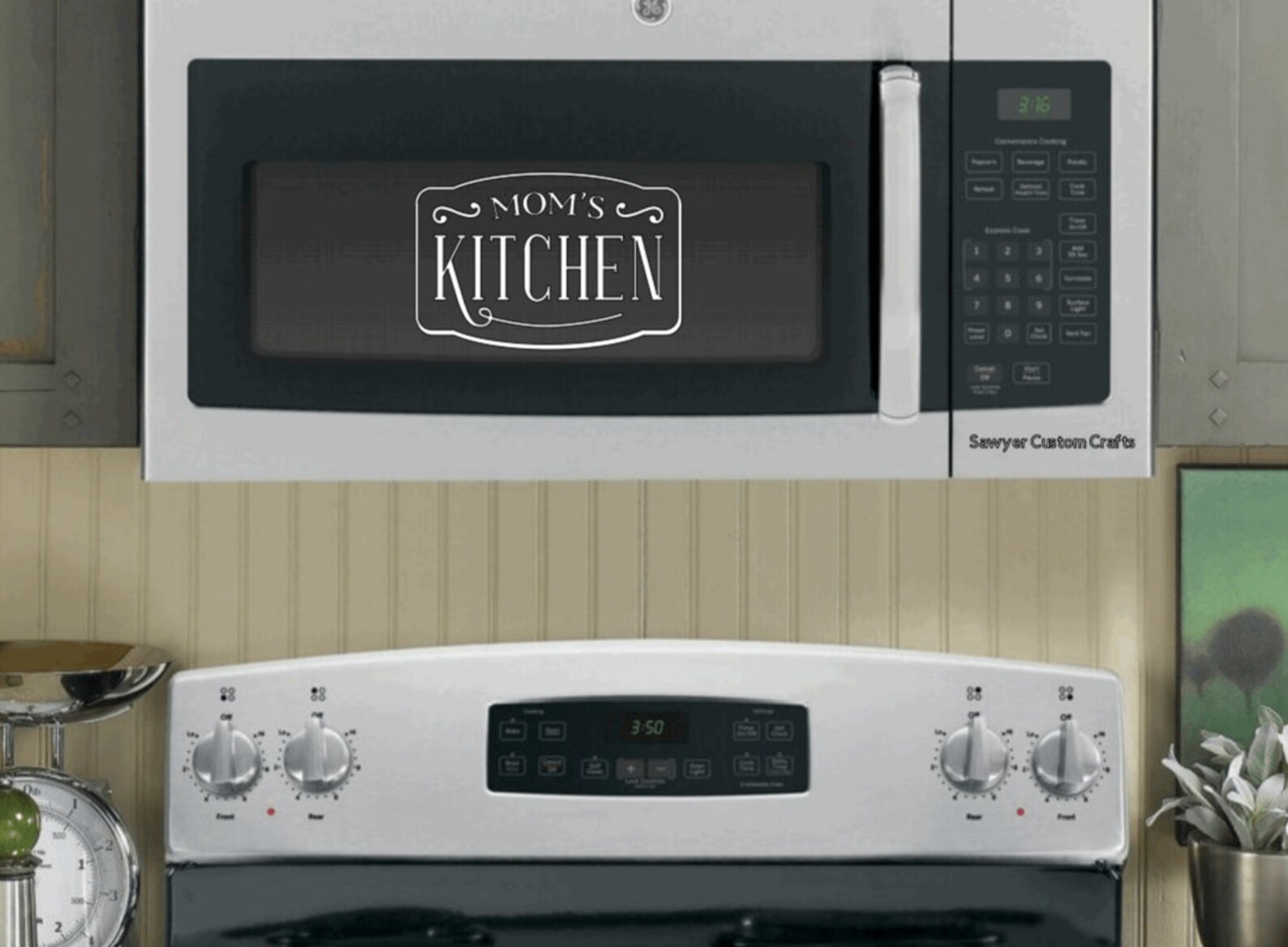 Microwave Decal Microwave oven kitchen decal Vinyl Decal Etsy