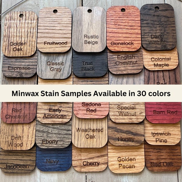 White Oak Real Wood Stain Sample Set for Contractors or Home Designers