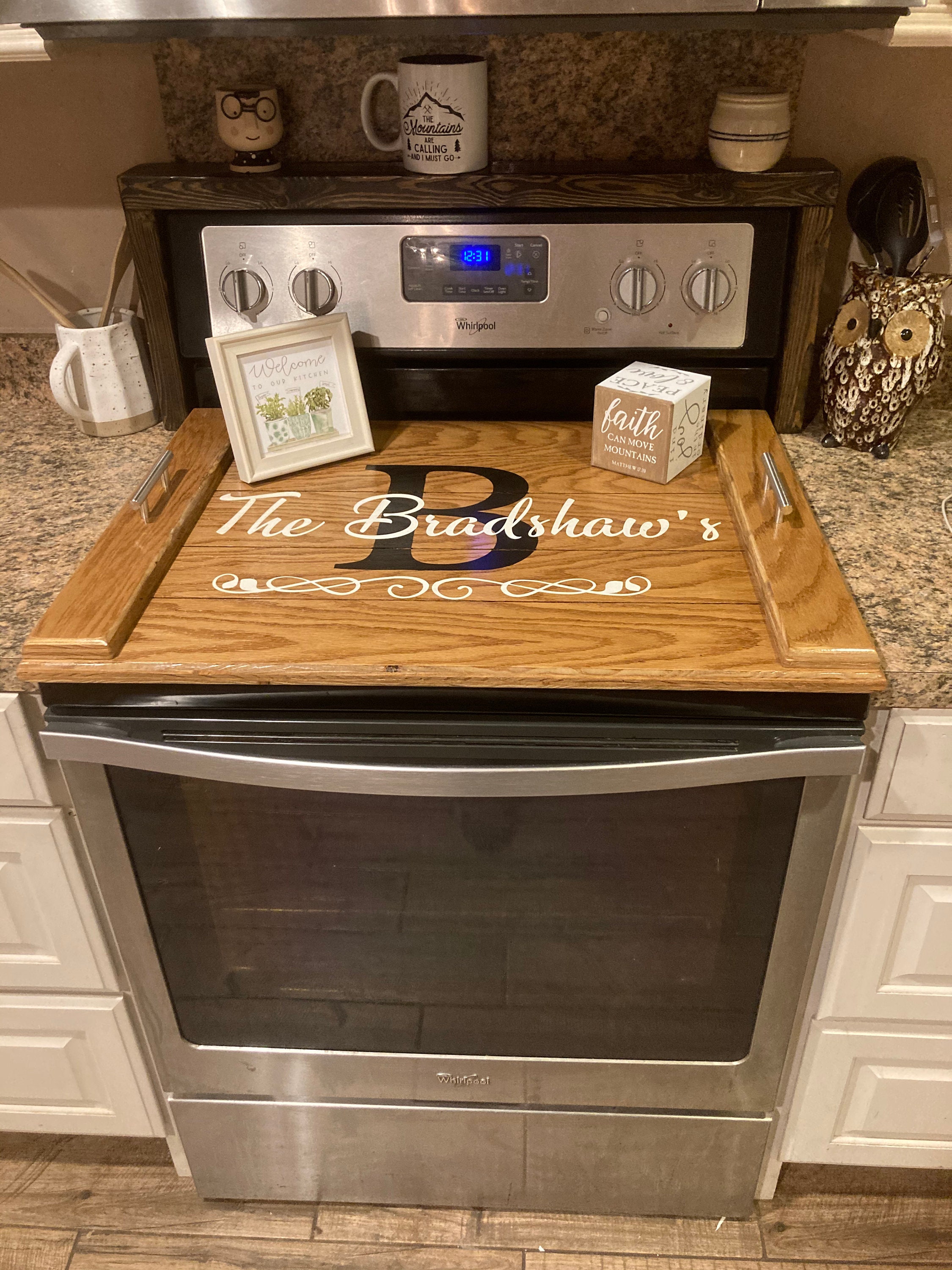 Farmhouse Stovetop Cover,personalized Anniversary Gift
