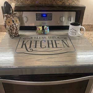 DIY Stove top cover/Distressed Serving tray/Stovetop Cover/Wooden Stov –  Sawyer Custom Crafts