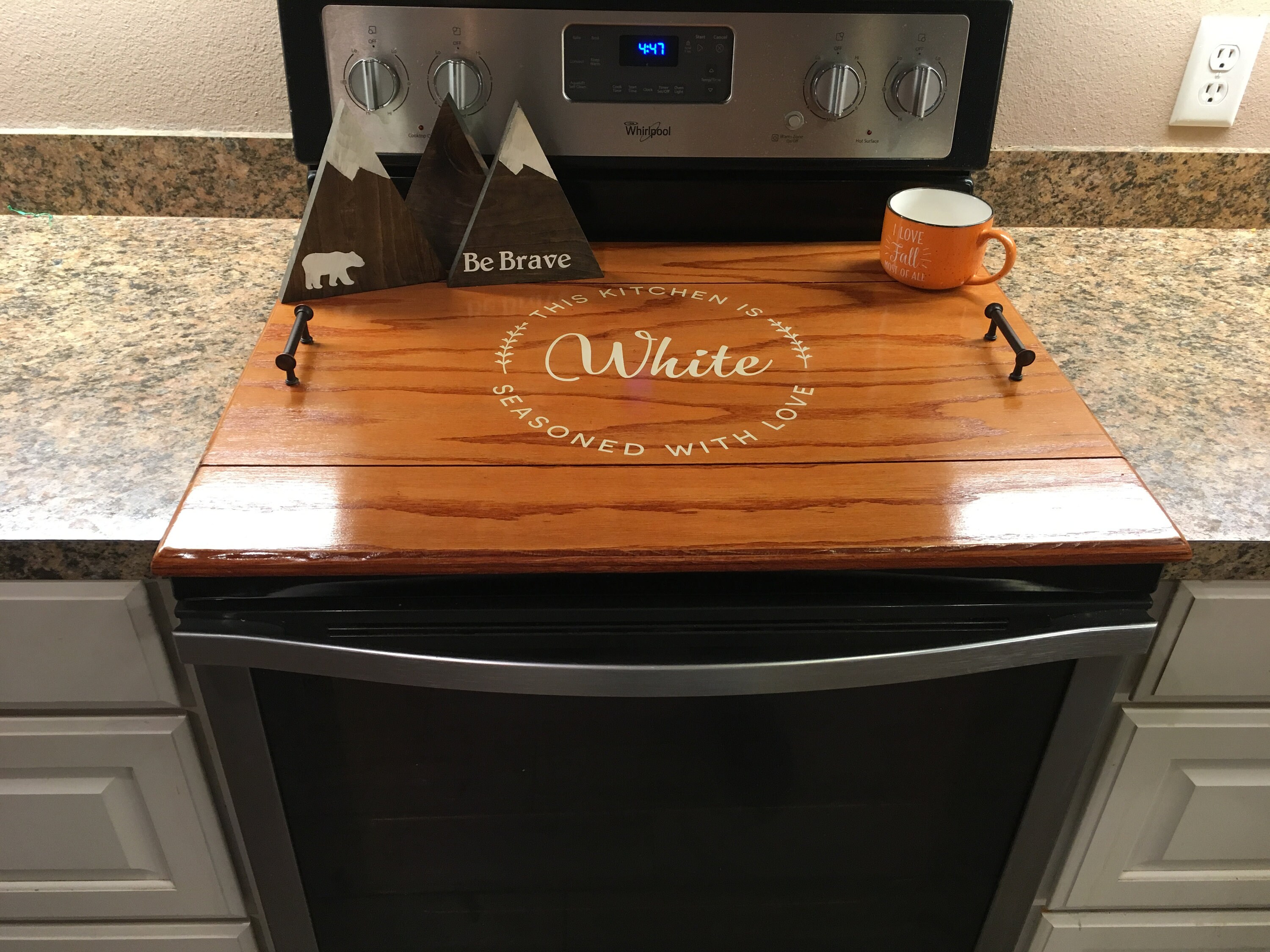 Stove Top Cover Wood-noodle Board-electric Stove Cover-kitchen Decor-wood Cooktop  Cover-rustic Stove Top Cover for Flat Top Stove-gas Stove -  Canada
