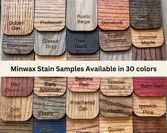 Real Wood Stain Sample Set: Oak, Maple, Alder, and More