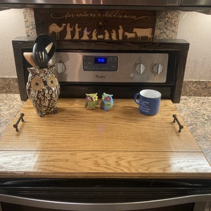 Stove top cover for electric stove cover, Noodle Board, Serving tray, Wooden Stovetop Cover, Personalized Christmas Gift Decorative Tray