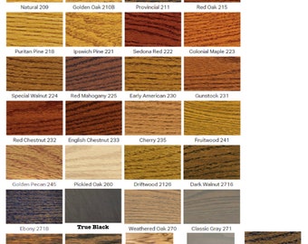 STAIN SAMPLES, Real Wood Stain Swatches