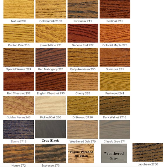 Wood Stain Samples Real Wood Stain Swatches Etsy