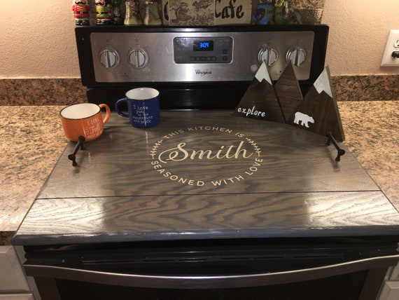 Noodle Board, Farmhouse Stove Top Cover, Stovetop Cover, Serving Tray,  Rustic Stove Cover, Primitive Decor, Country Theme, Counter Space 