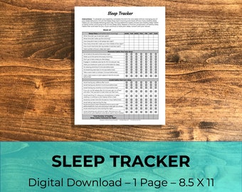 May include: A printable sleep tracker checklist with a black and white design. The checklist includes a sleep diary, a list of habits that promote sleep, and a list of habits that hurt sleep. The checklist is designed to help people track their sleep habits and make changes to improve their sleep quality.