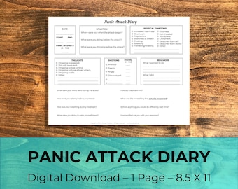 Wydrukowalny i wypełnialny dziennik ataków paniki