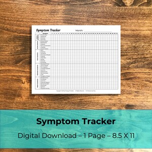 Printable Symptom Tracker