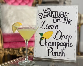 Signature Cocktail Signage