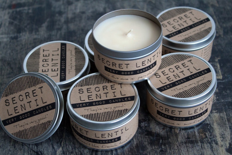 Tea House \u2014 Very Good Candle from Secret Lentil 8 oz soy in metal tin