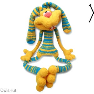 K006 Knitting Pattern - Rabbit Dude Keks - Amigurumi soft toy PDF file by Pertseva Etsy