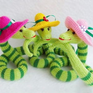 K014 Knitting Pattern - Snake Beauty Boa Python Reptile Serpent Snake lover- Amigurumi PDF File by Zabelina Etsy