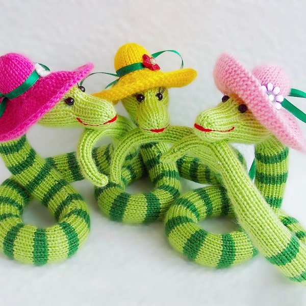 K014 Knitting Pattern - Snake Beauty Boa Python Reptile Serpent Snake lover- Amigurumi PDF File by Zabelina Etsy