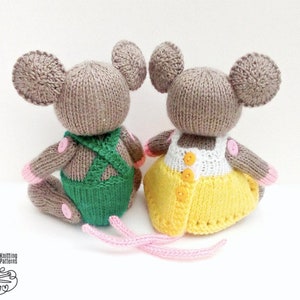 K034 Knitting Pattern Little Baby mice mouse rat with clothing animal dolls Amigurumi by Zabelina Etsy image 3