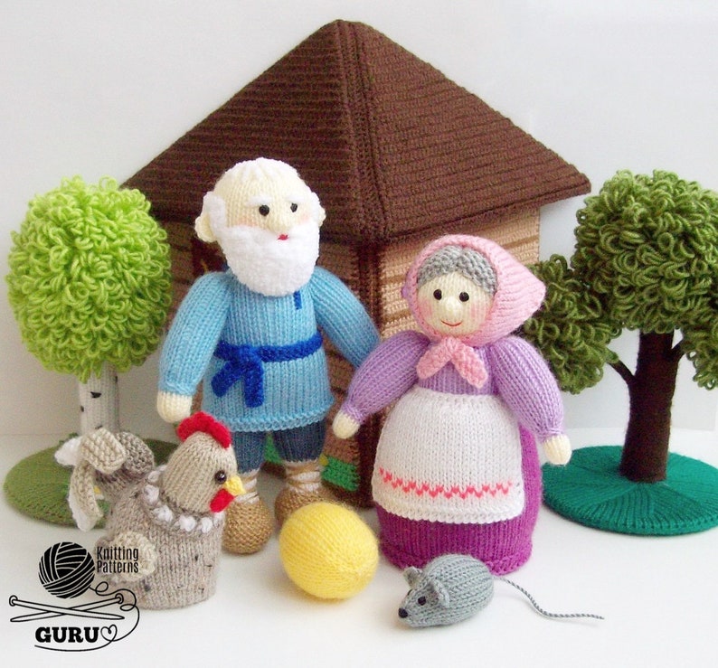 K043 Knitting Pattern Grandparents dolls Grandad and Granny Grandma Amigurumi by Zabelina Etsy image 3